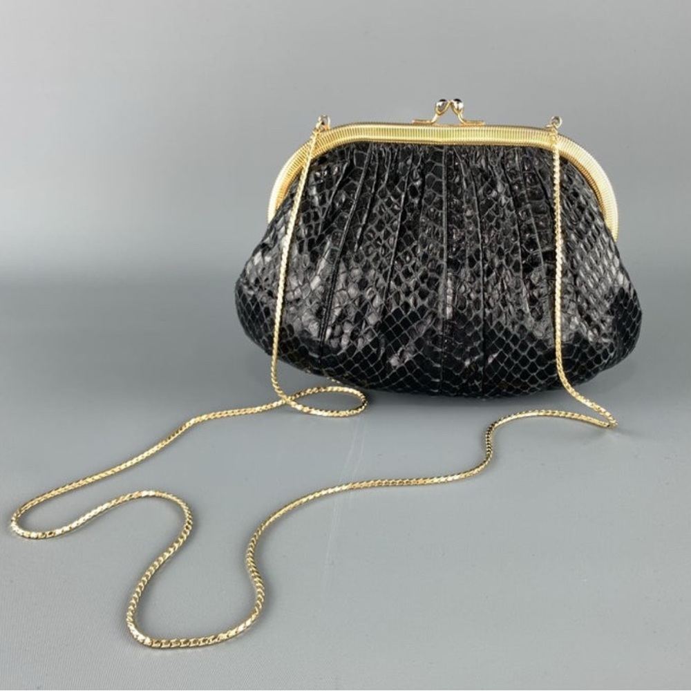 Insane rare vintage Judith Leiber snakeskin bag WITH dustbag!
